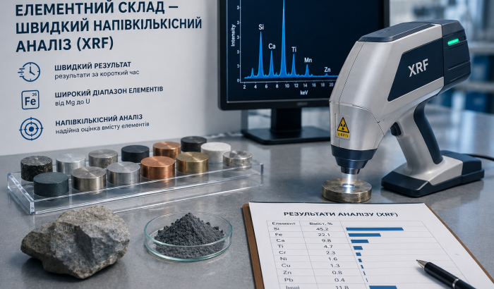 Елементний склад — швидкий напівкількісний аналіз (XRF)
