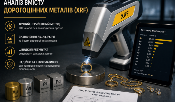 Аналіз вмісту дорогоцінних металів